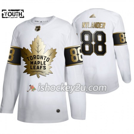Børn NHL Toronto Maple Leafs Trøje William Nylander 88 Adidas 2019-20 Golden Edition Hvid Authentic